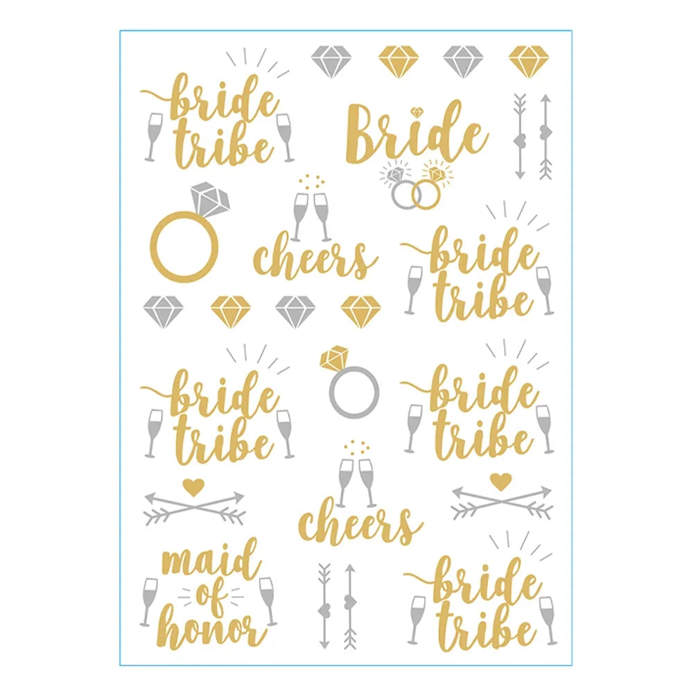 Temporary Tattoos Rose Gold T Stickers