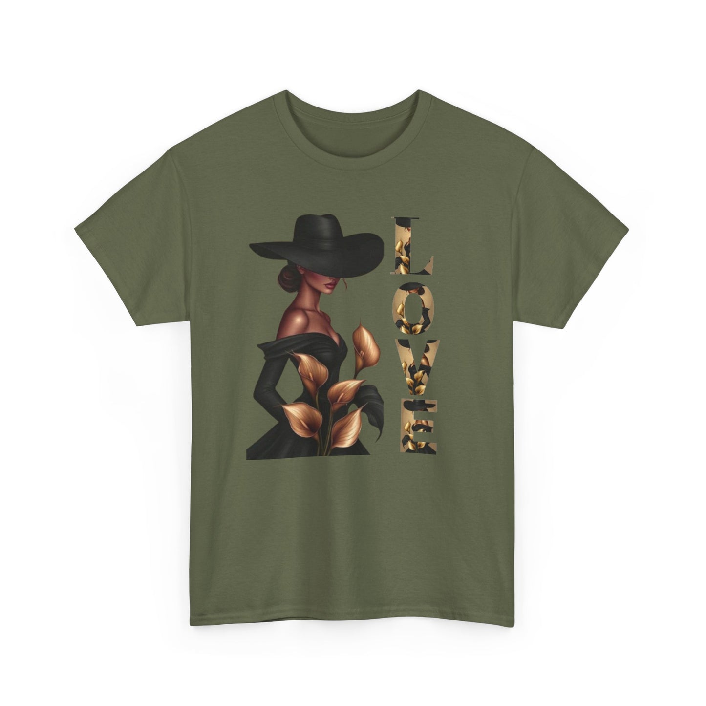 LOVE Graphic Tee — Elegant Black Woman Silhouette T-Shirt
