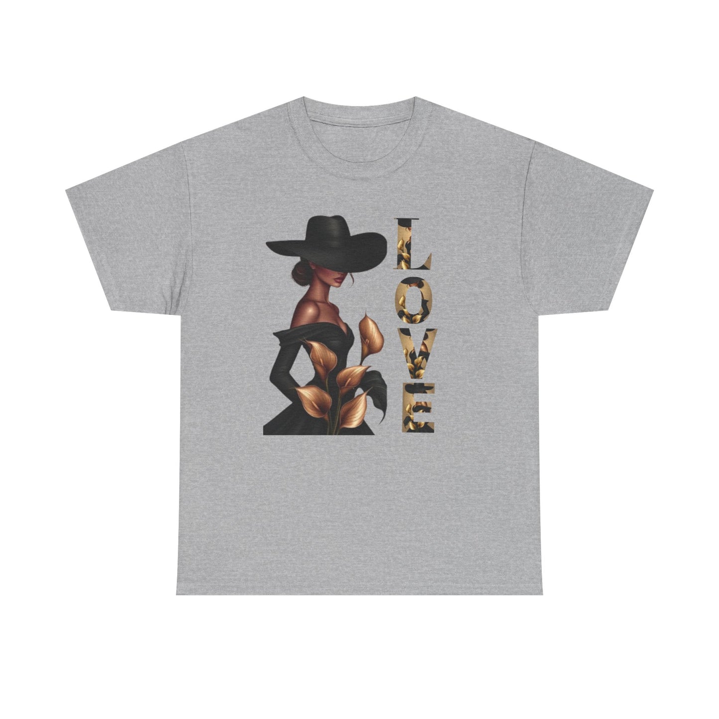 LOVE Graphic Tee — Elegant Black Woman Silhouette T-Shirt