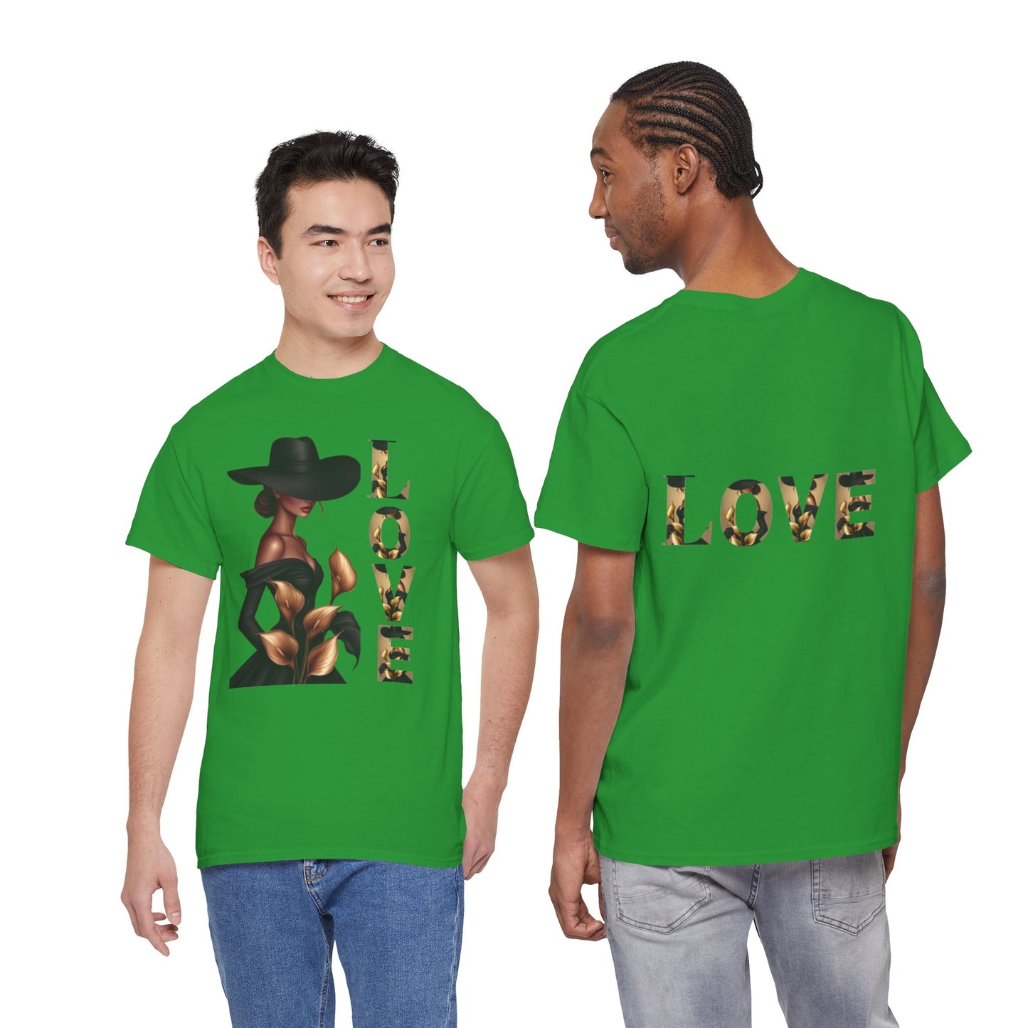 LOVE Graphic Tee — Elegant Black Woman Silhouette T-Shirt