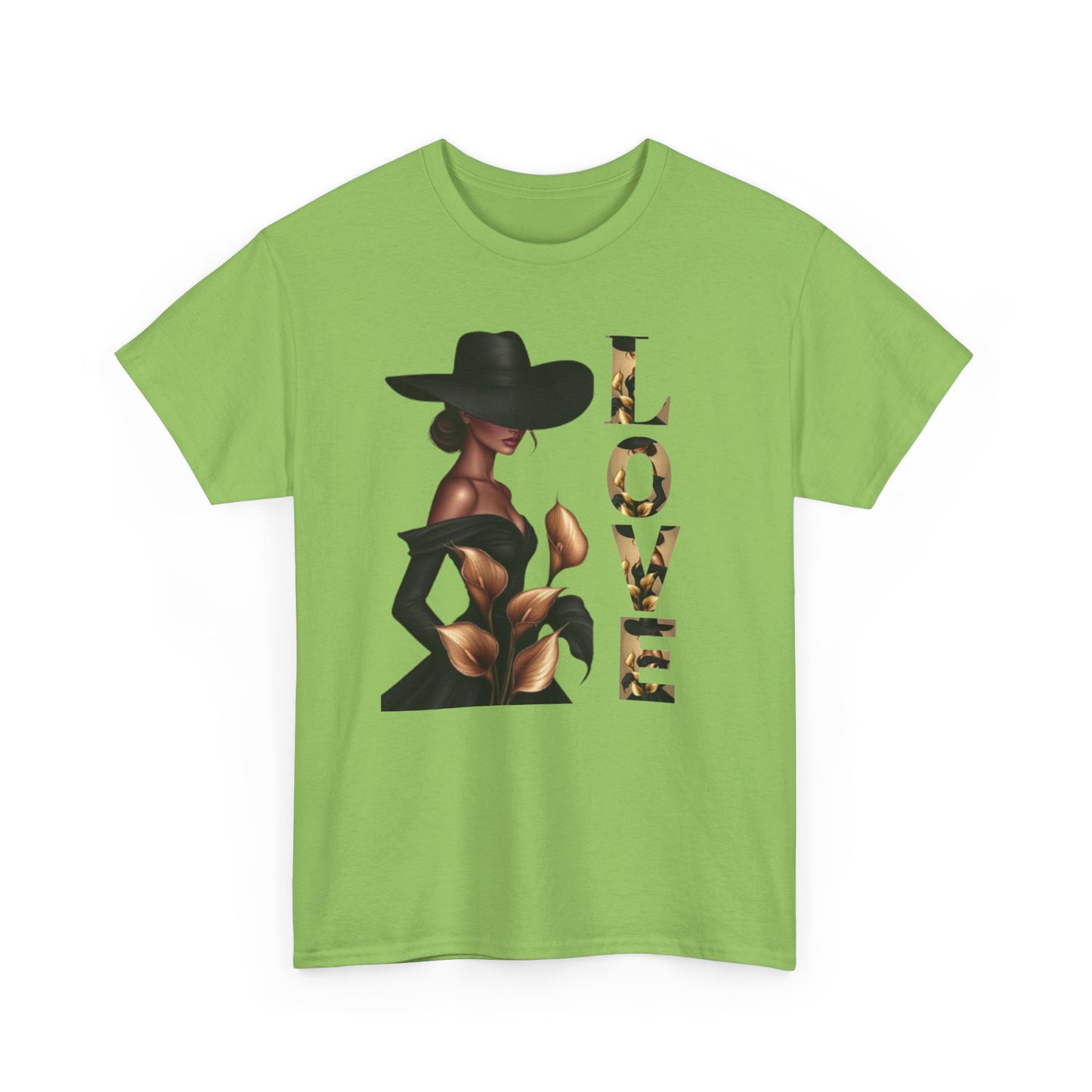 LOVE Graphic Tee — Elegant Black Woman Silhouette T-Shirt