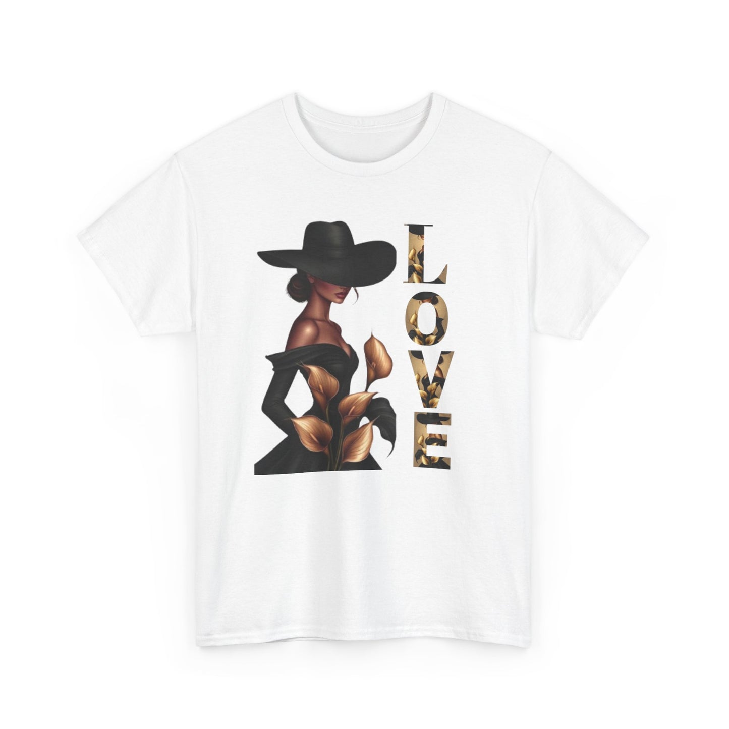 LOVE Graphic Tee — Elegant Black Woman Silhouette T-Shirt