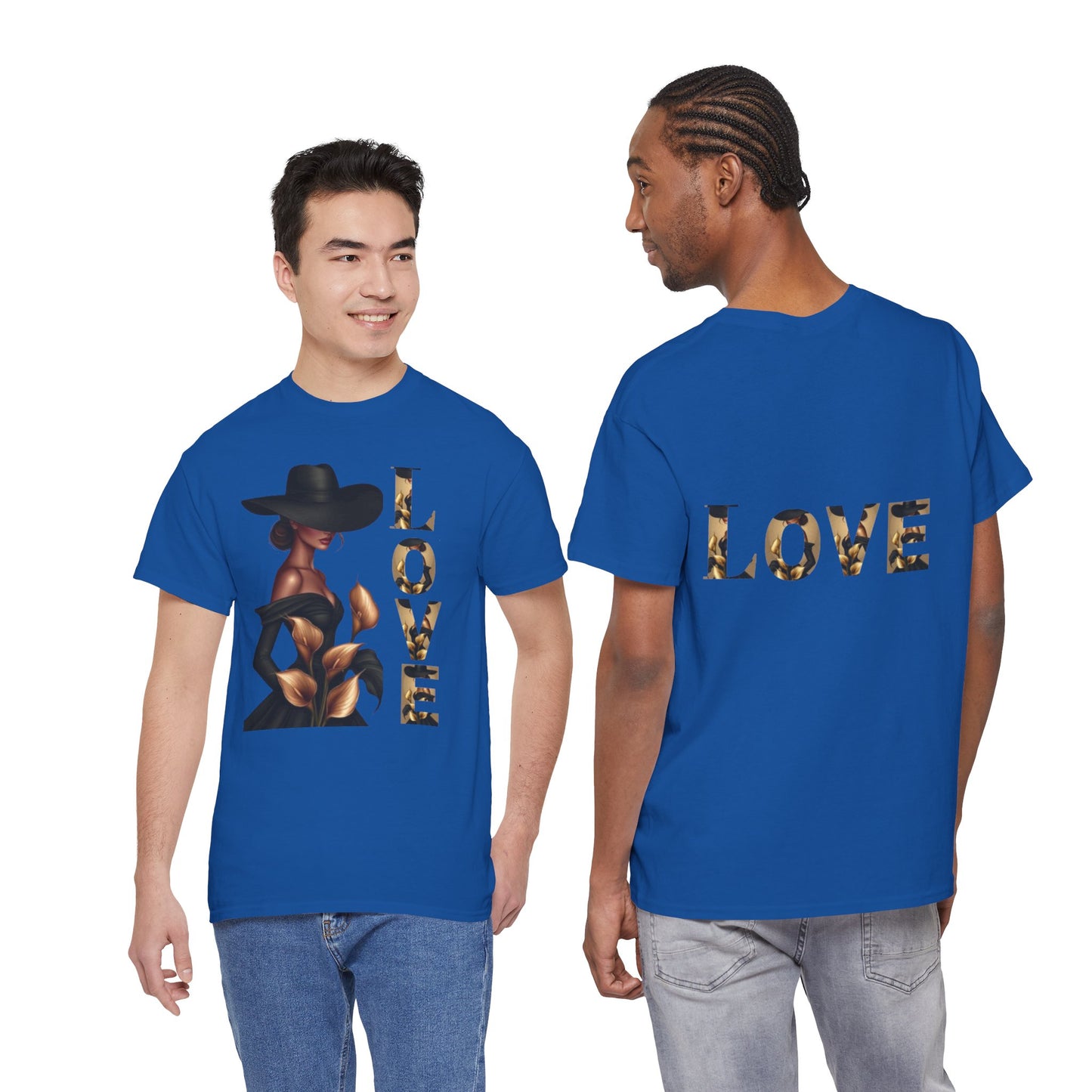 LOVE Graphic Tee — Elegant Black Woman Silhouette T-Shirt