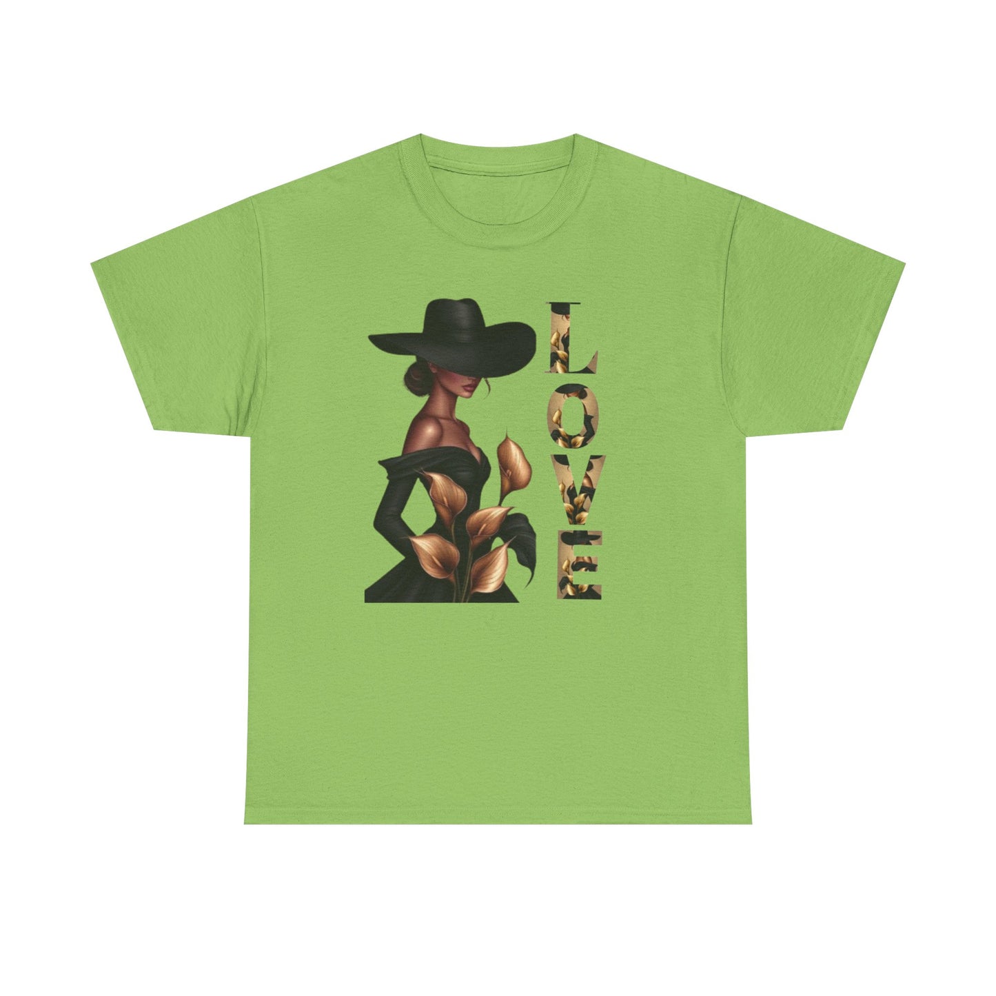 LOVE Graphic Tee — Elegant Black Woman Silhouette T-Shirt