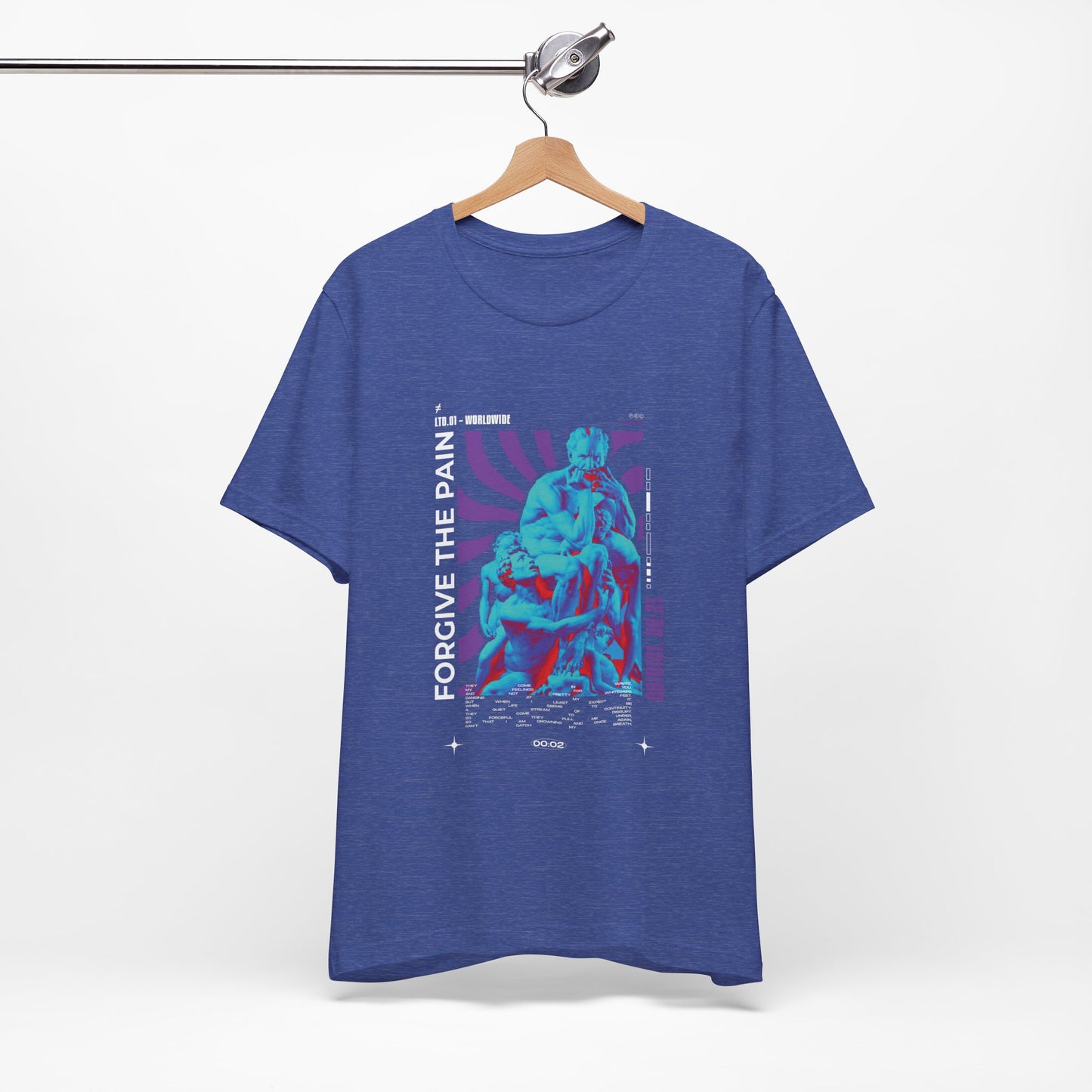 Retro Vaporwave Statue Tee — Binary '0010101. 00:21' Graphic T-Shirt