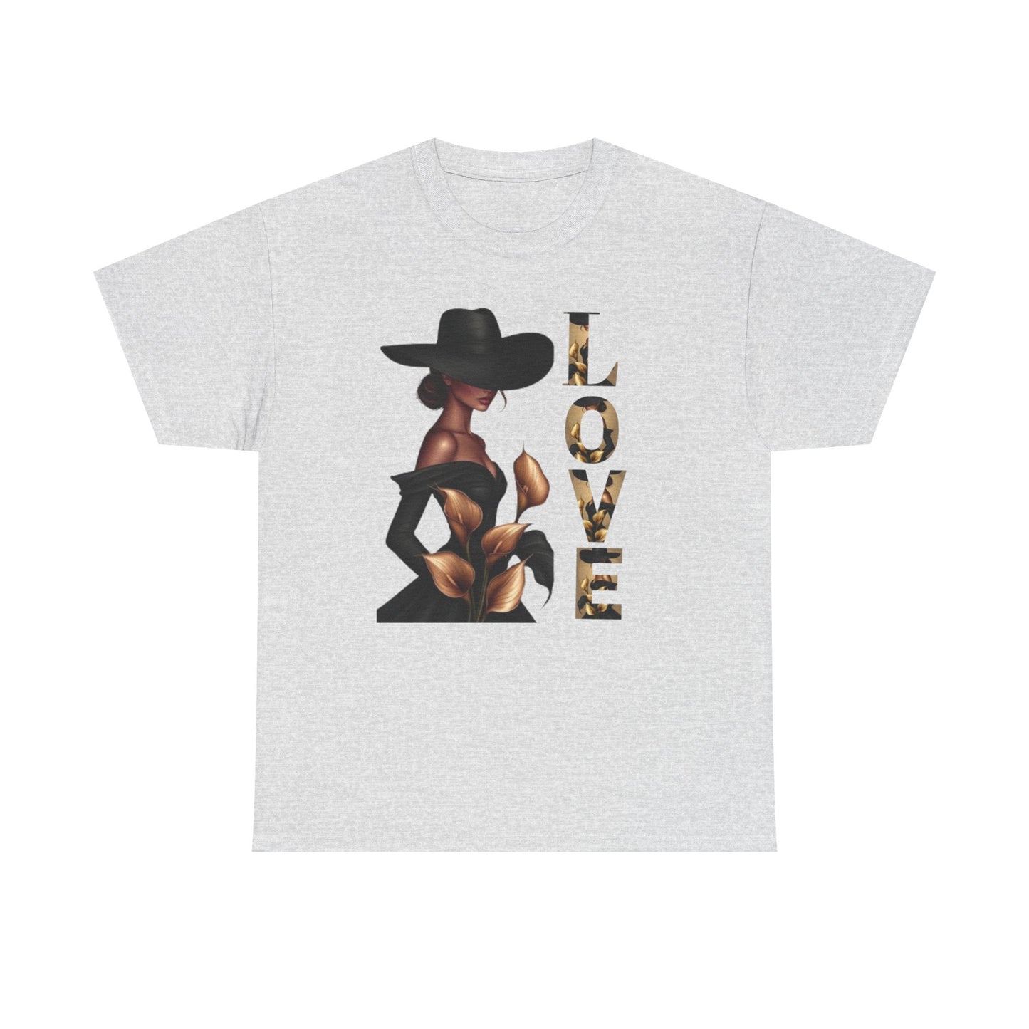 LOVE Graphic Tee — Elegant Black Woman Silhouette T-Shirt