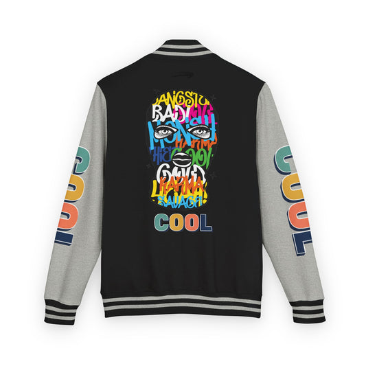 Letterman Jacket — Colorful Graffiti Skull "Cool" Varsity Jacket