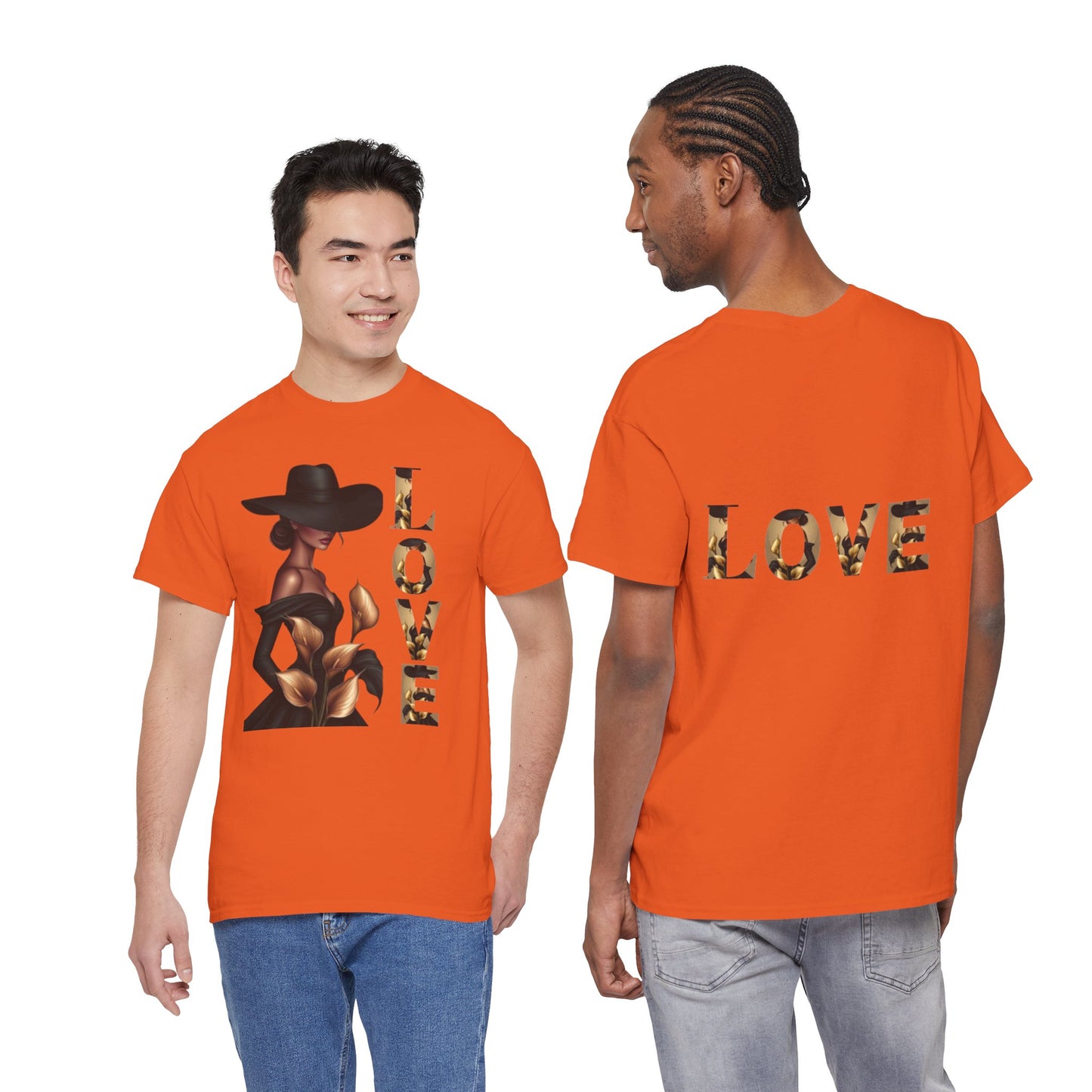 LOVE Graphic Tee — Elegant Black Woman Silhouette T-Shirt