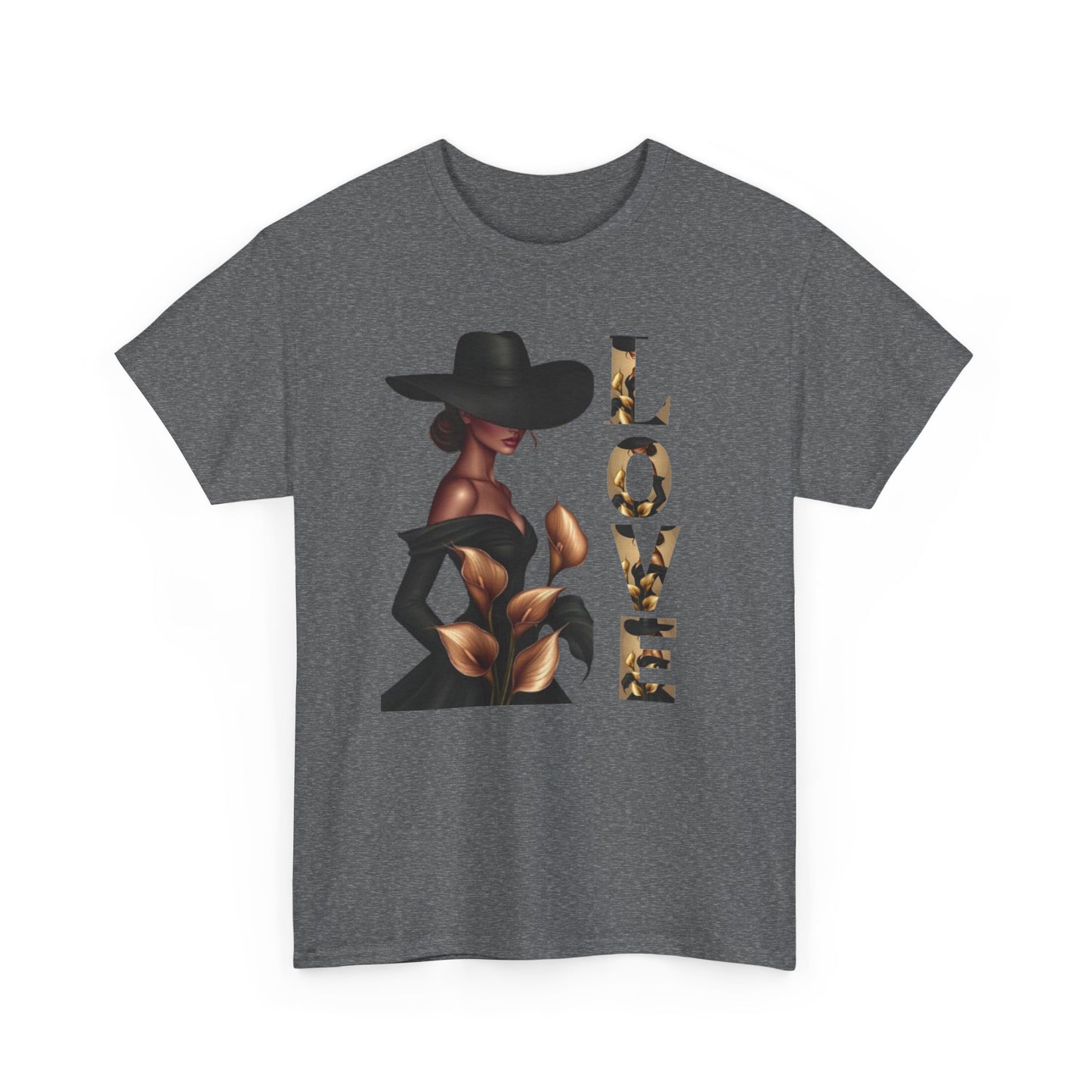 LOVE Graphic Tee — Elegant Black Woman Silhouette T-Shirt