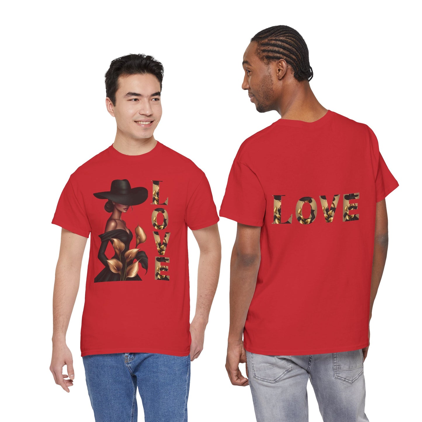LOVE Graphic Tee — Elegant Black Woman Silhouette T-Shirt
