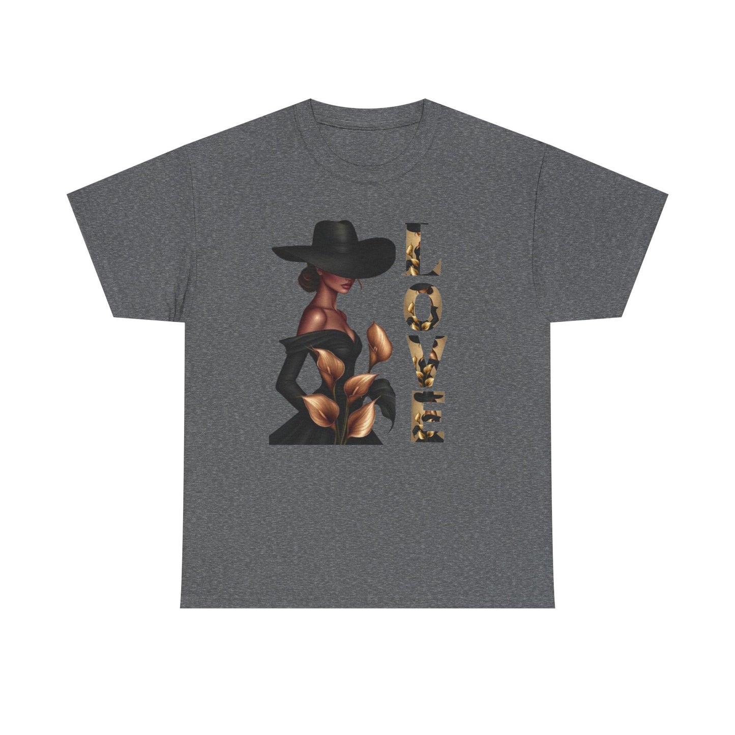 LOVE Graphic Tee — Elegant Black Woman Silhouette T-Shirt