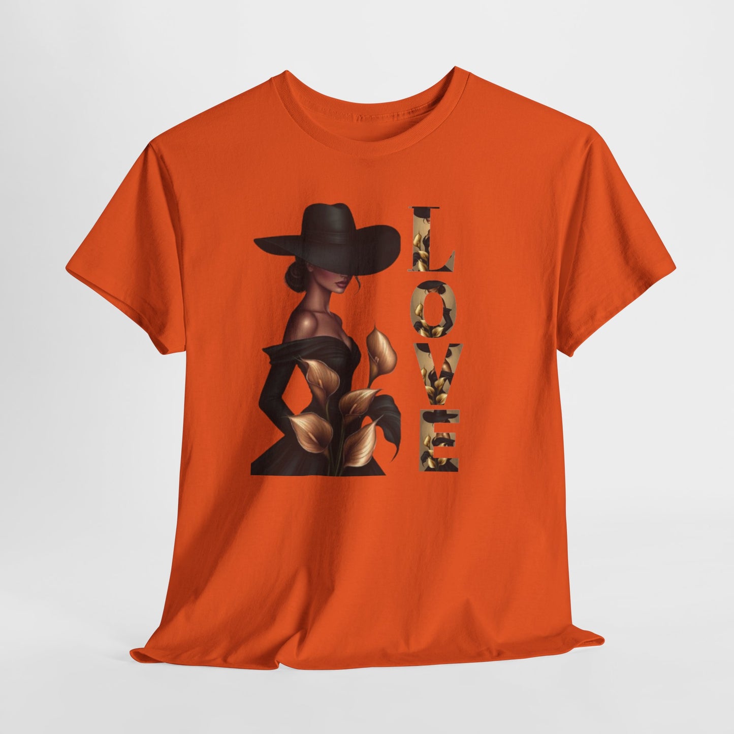 LOVE Graphic Tee — Elegant Black Woman Silhouette T-Shirt