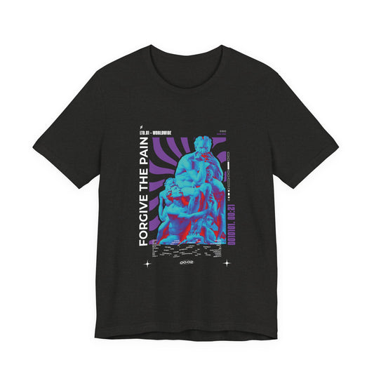 Retro Vaporwave Statue Tee — Binary '0010101. 00:21' Graphic T-Shirt