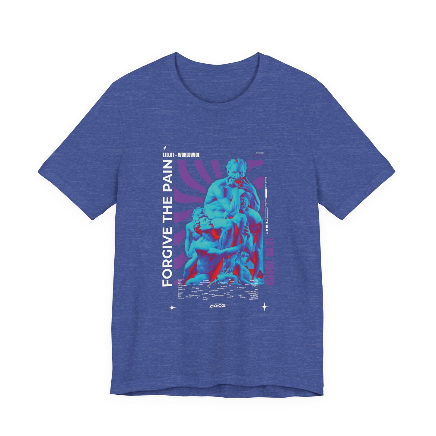 Retro Vaporwave Statue Tee — Binary '0010101. 00:21' Graphic T-Shirt