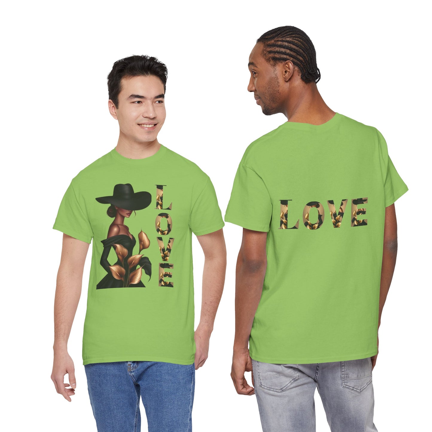LOVE Graphic Tee — Elegant Black Woman Silhouette T-Shirt