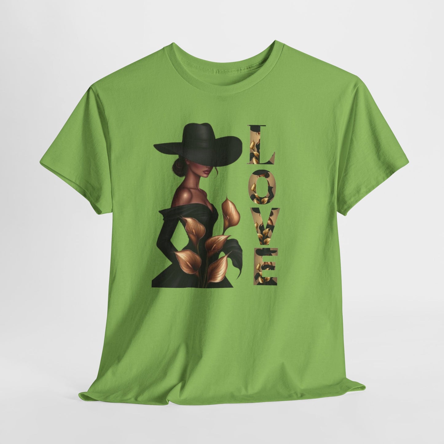 LOVE Graphic Tee — Elegant Black Woman Silhouette T-Shirt