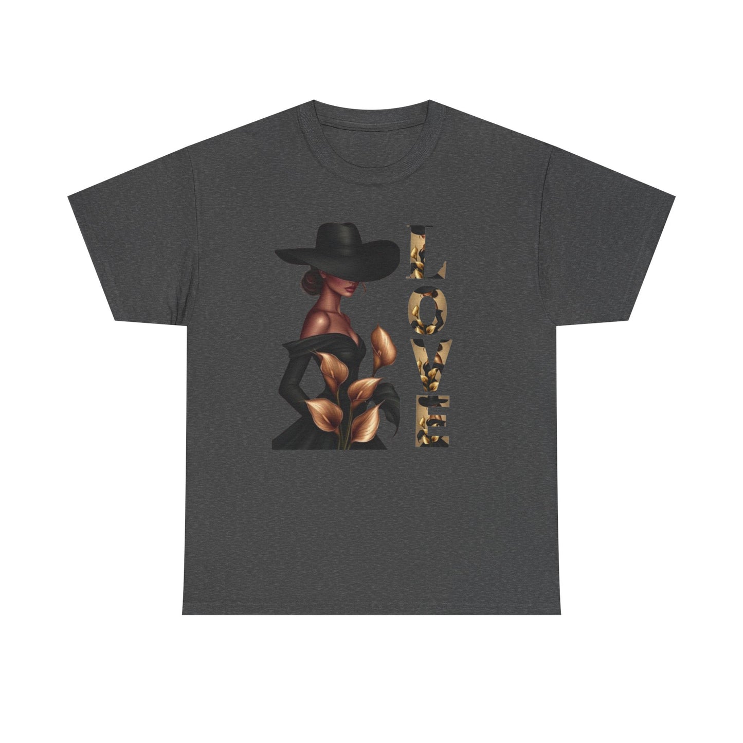 LOVE Graphic Tee — Elegant Black Woman Silhouette T-Shirt