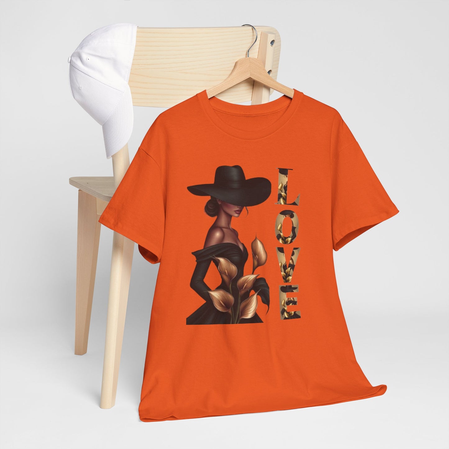 LOVE Graphic Tee — Elegant Black Woman Silhouette T-Shirt