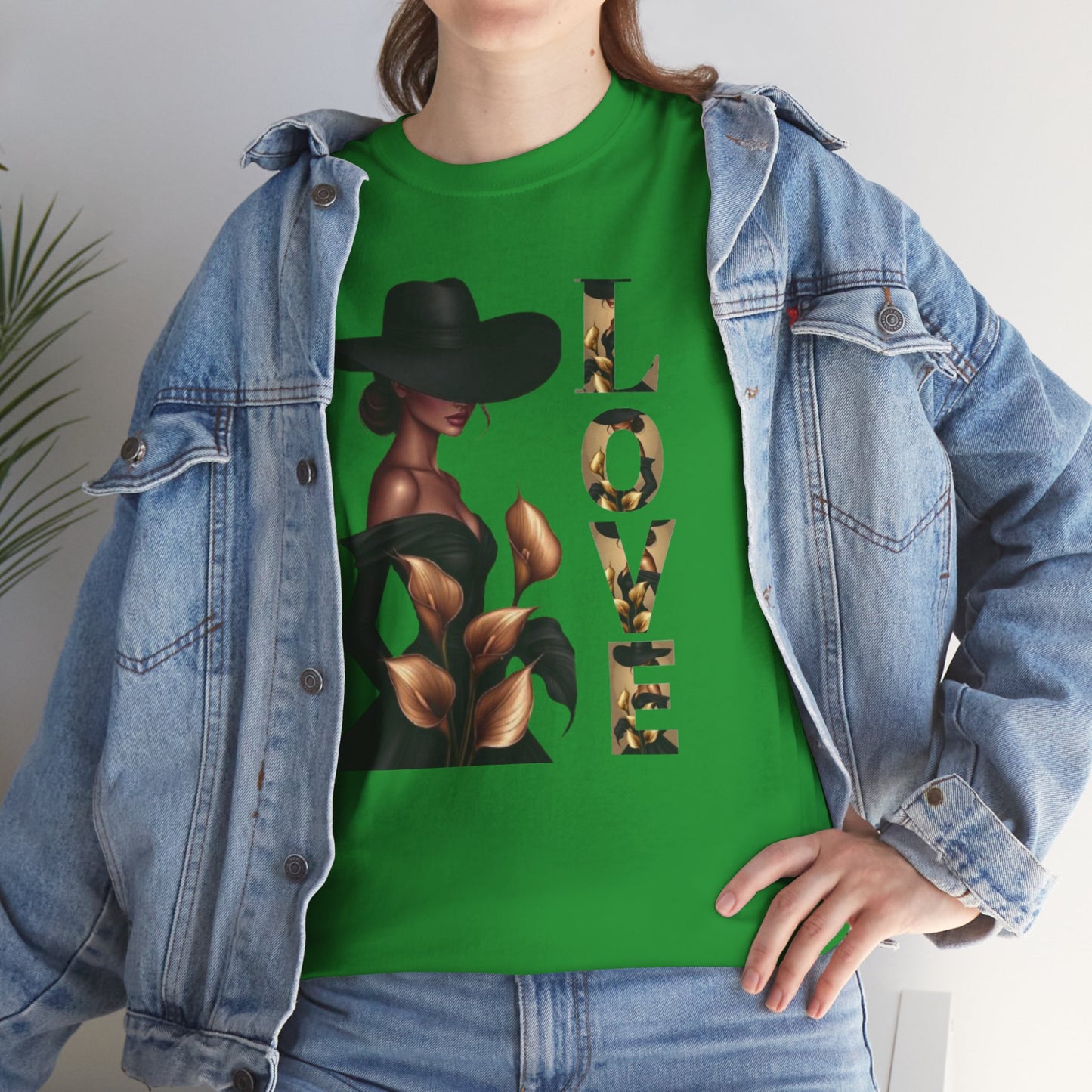 LOVE Graphic Tee — Elegant Black Woman Silhouette T-Shirt