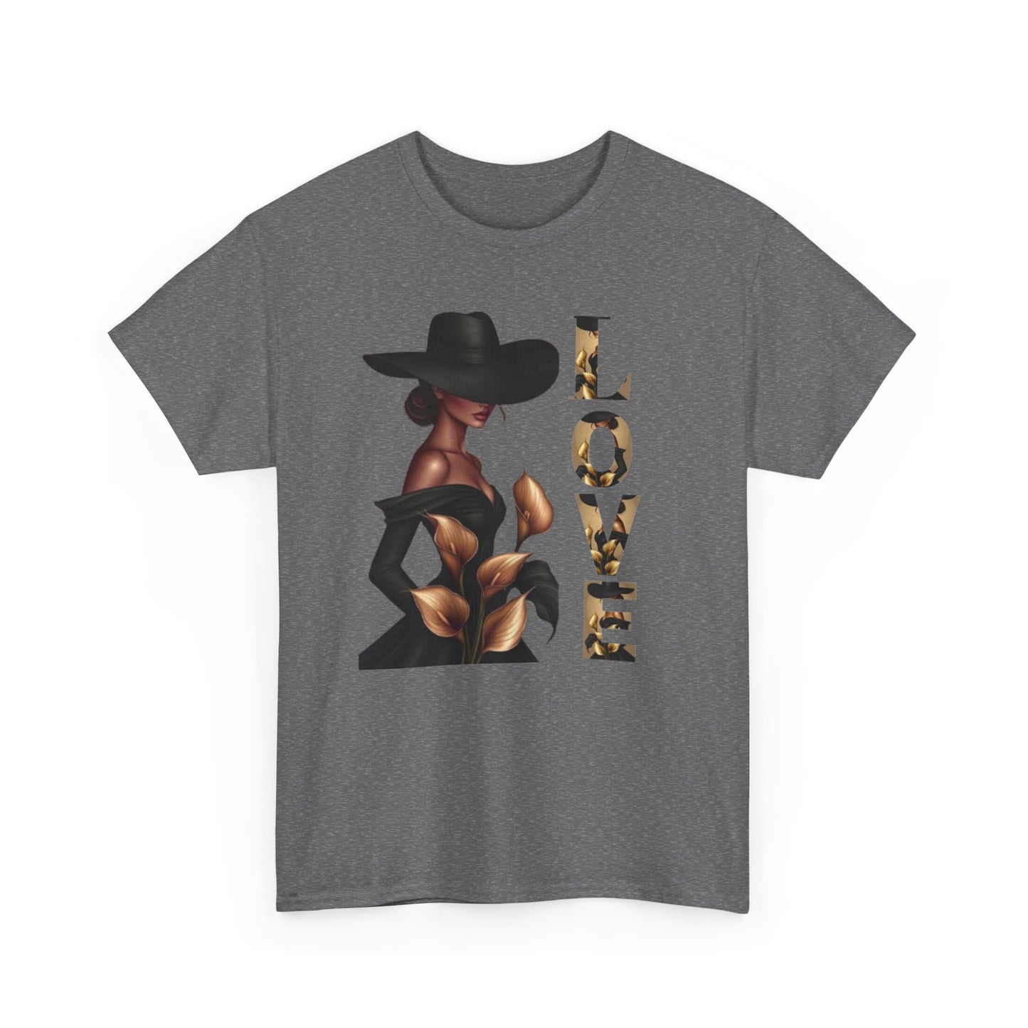 LOVE Graphic Tee — Elegant Black Woman Silhouette T-Shirt