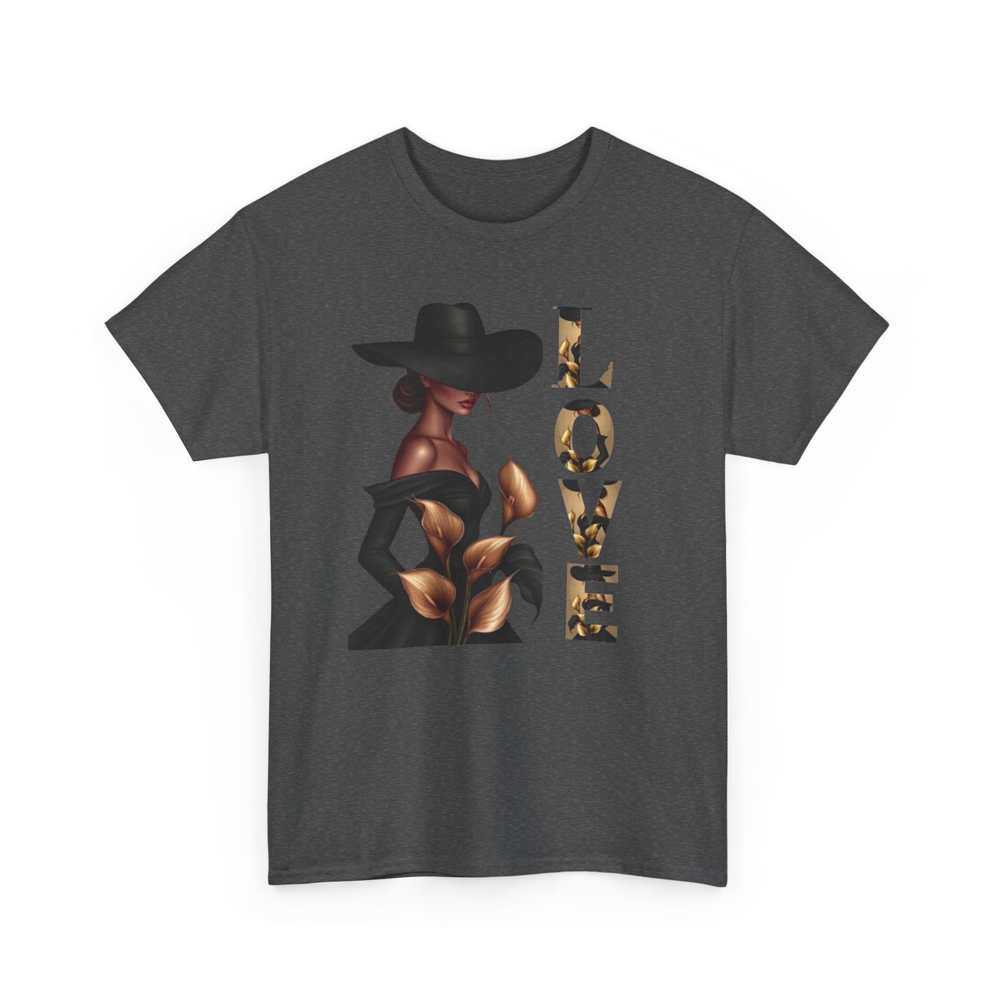 LOVE Graphic Tee — Elegant Black Woman Silhouette T-Shirt