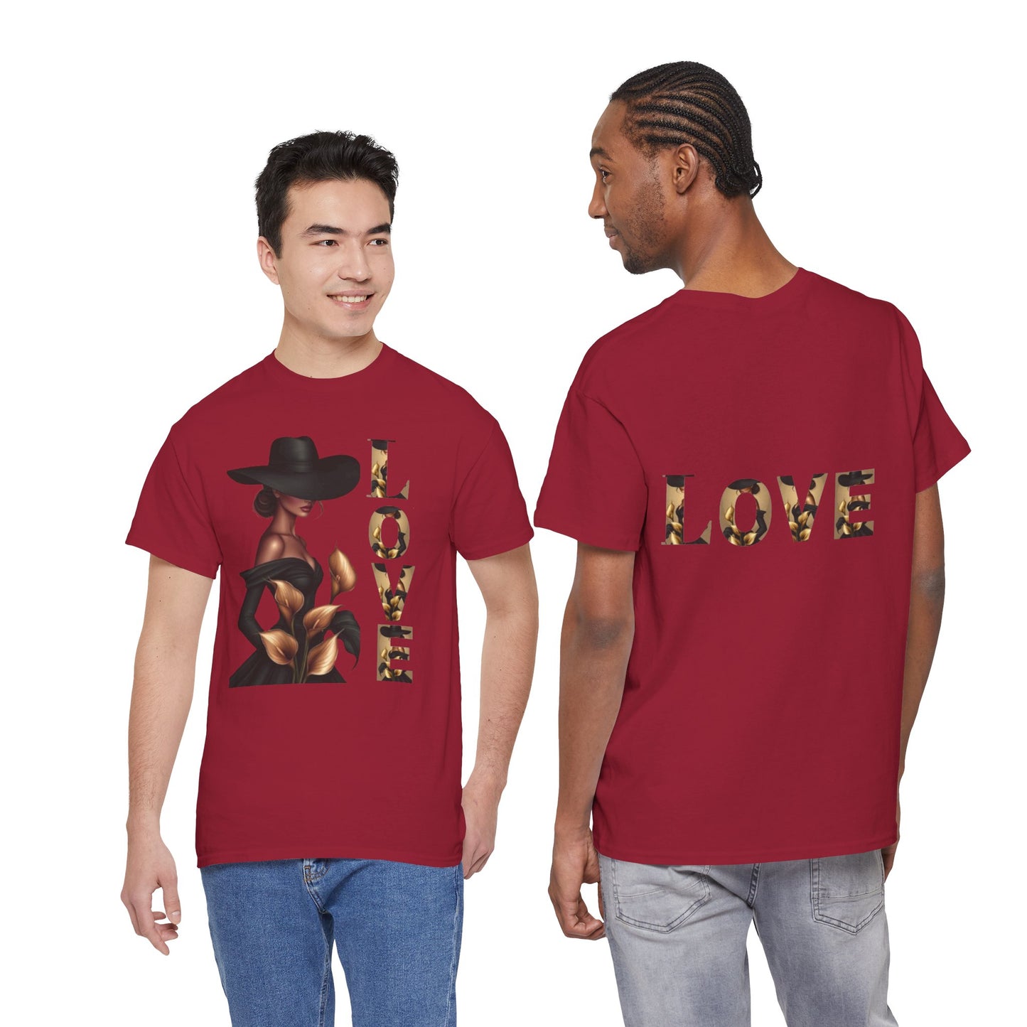 LOVE Graphic Tee — Elegant Black Woman Silhouette T-Shirt