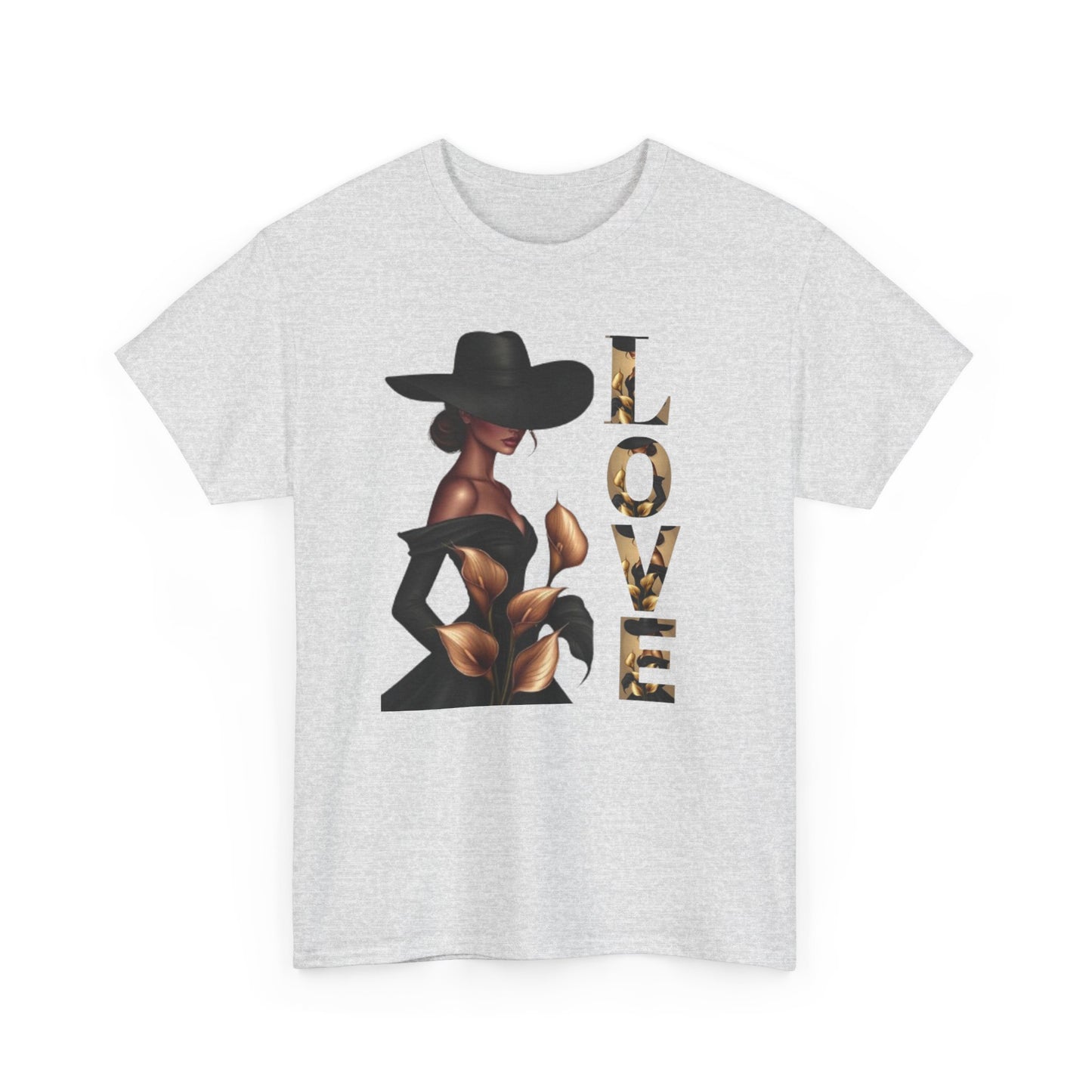 LOVE Graphic Tee — Elegant Black Woman Silhouette T-Shirt