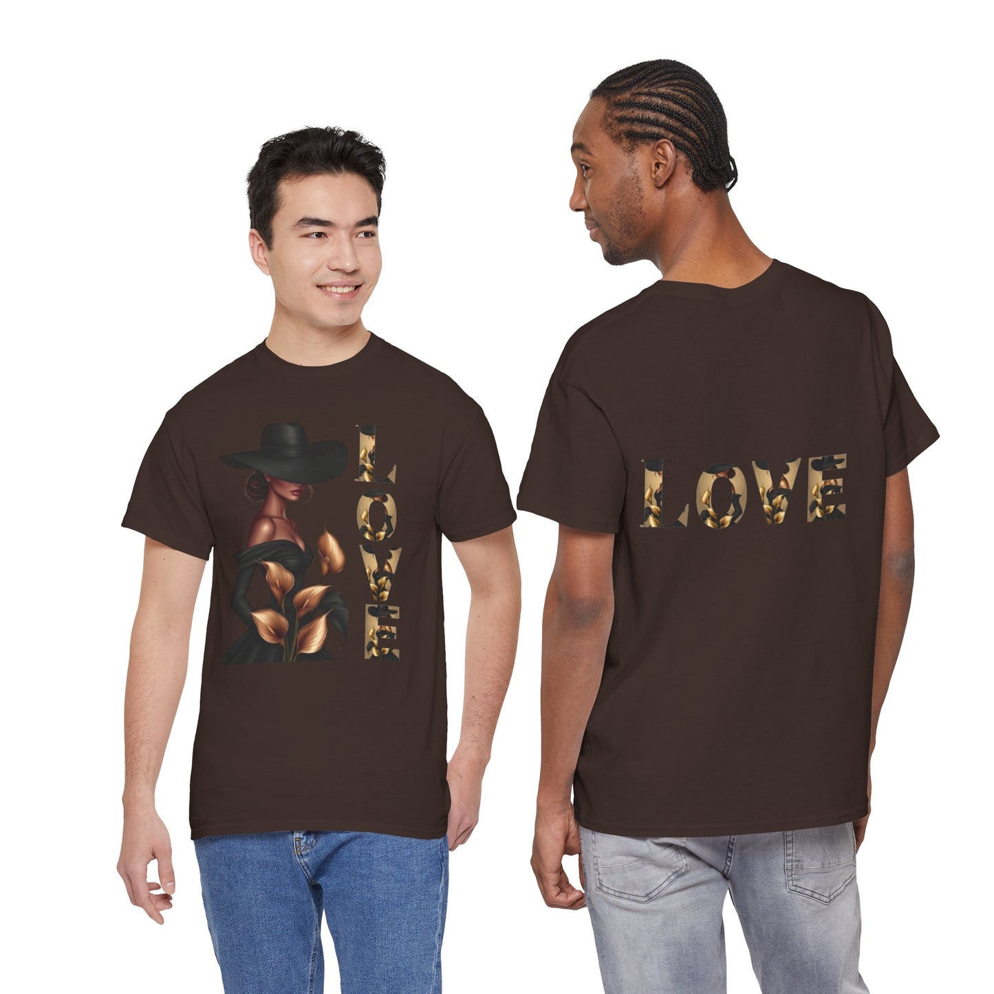 LOVE Graphic Tee — Elegant Black Woman Silhouette T-Shirt