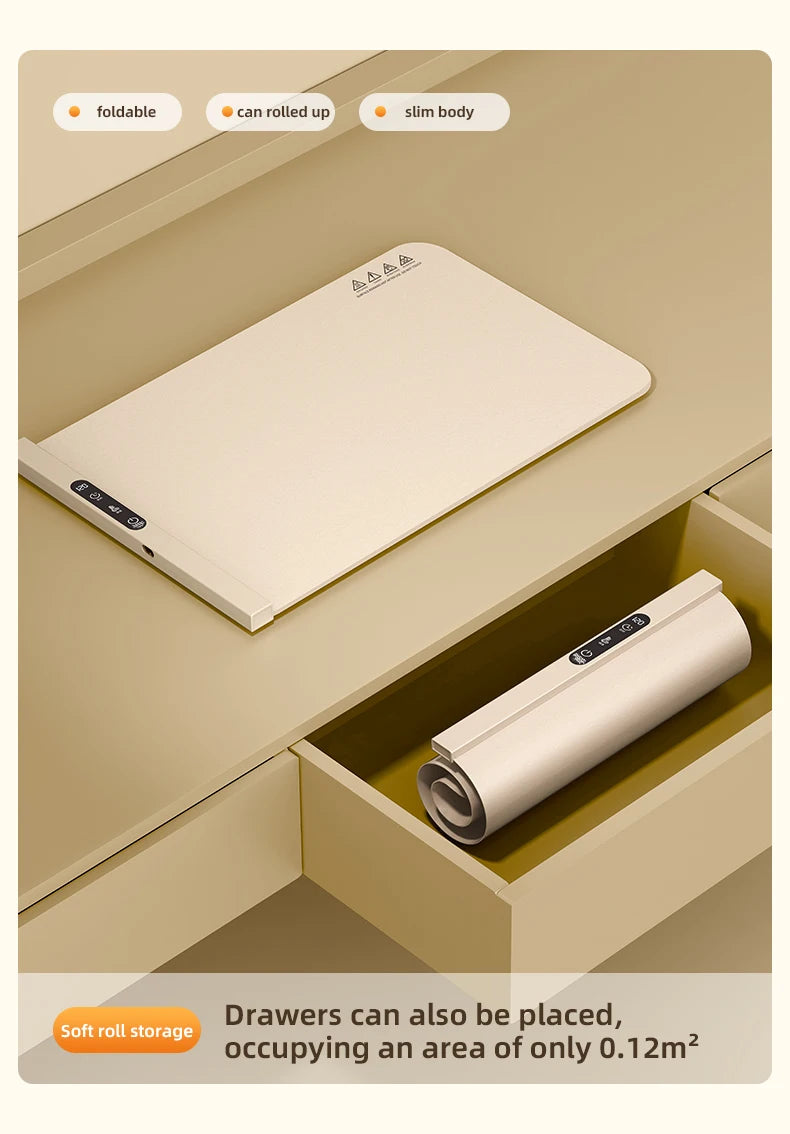 Mat Electric Warming Tray Food Warming Board Plate Foldable Portable Smart Food Fast Heating