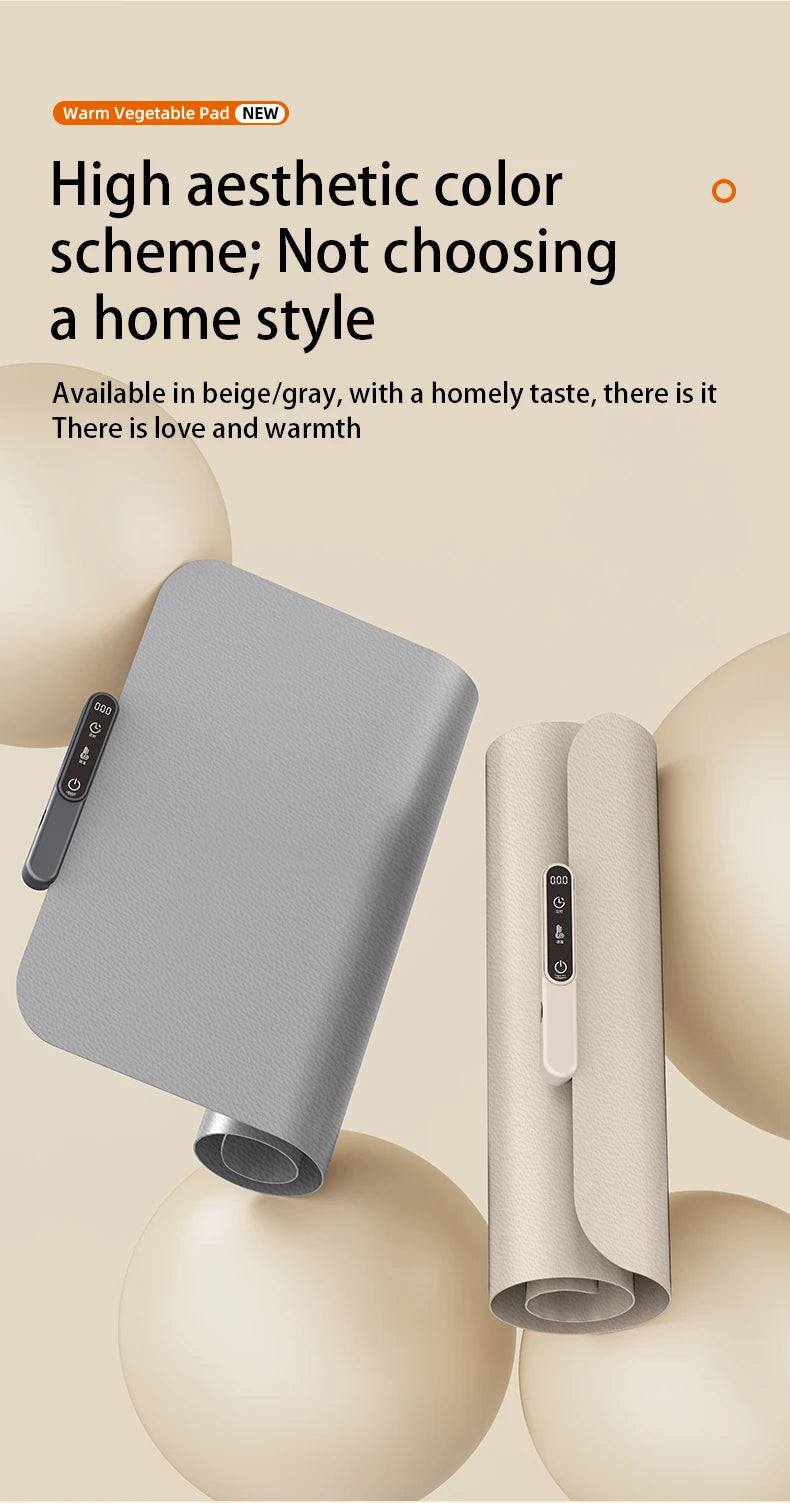 Mat Electric Warming Tray Food Warming Board Plate Foldable Portable Smart Food Fast Heating