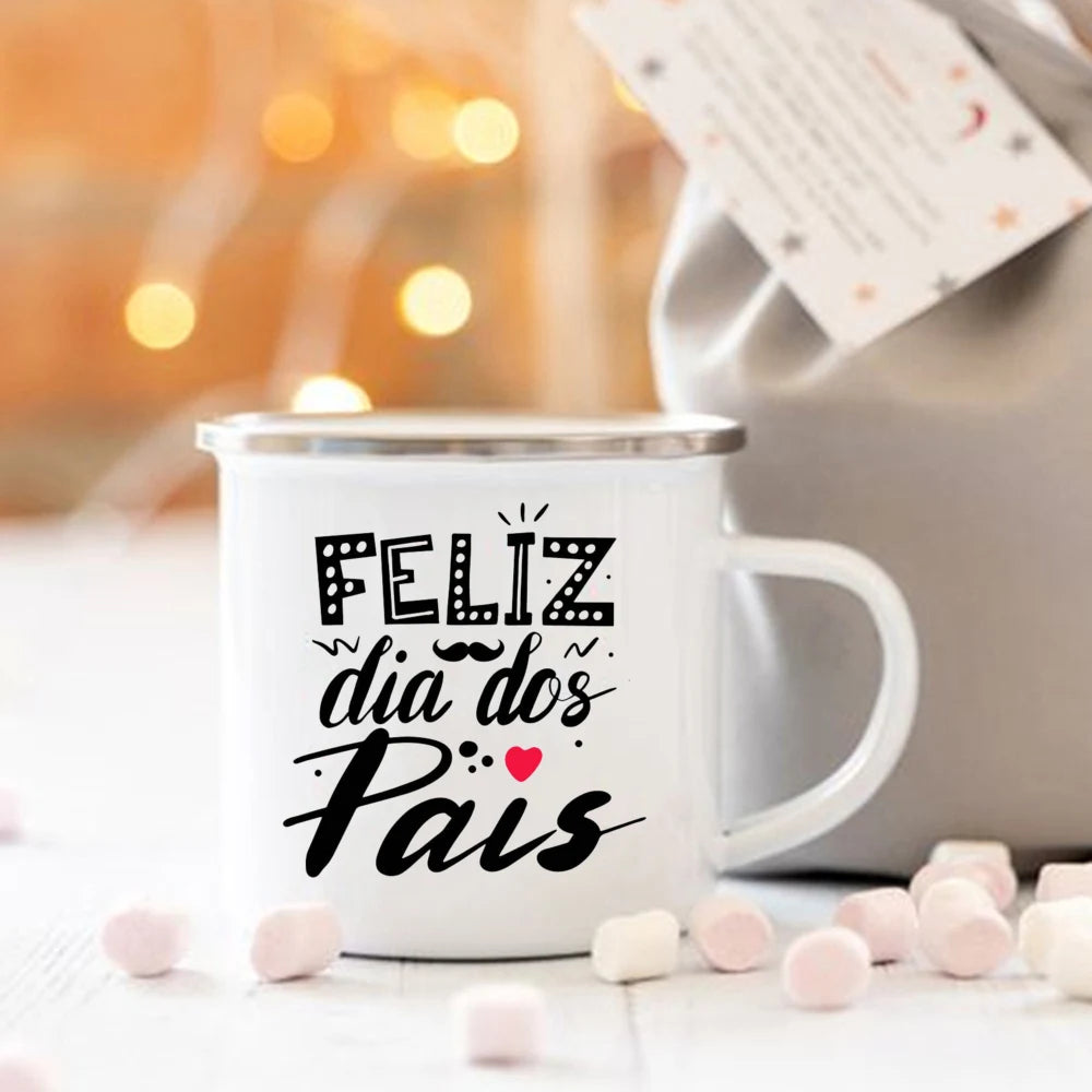 Mugs Drinkware Cups Valentine's Day Present Enamel Mug