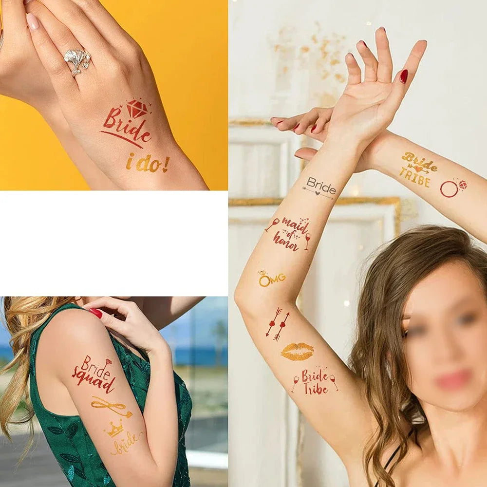 Temporary Tattoos Rose Gold T Stickers