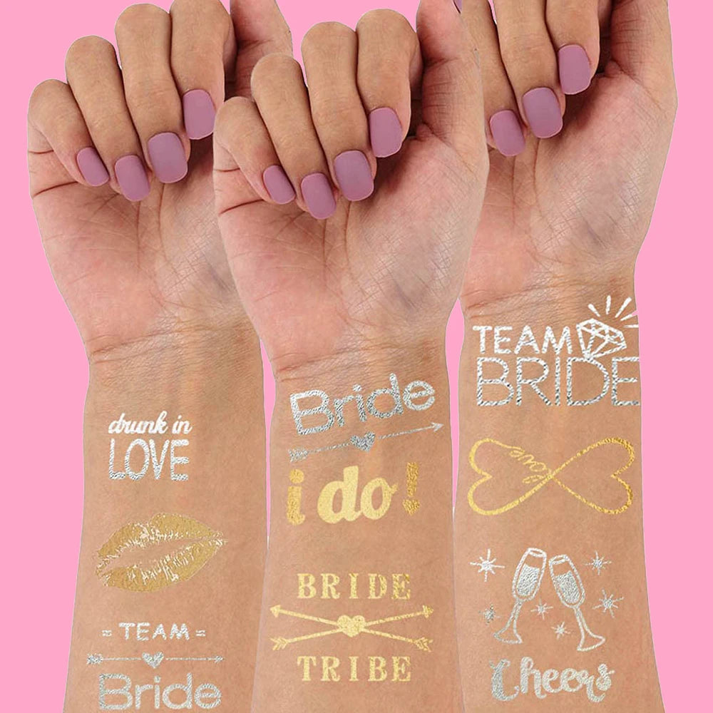 Temporary Tattoos Rose Gold T Stickers