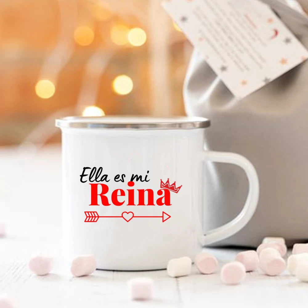 Mugs Drinkware Cups Valentine's Day Present Enamel Mug