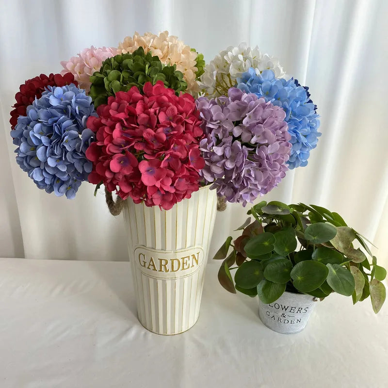 58cm Beautiful Silk Artificial Flowers Hydrangea Flower Bouquet for Table Decoration Floral