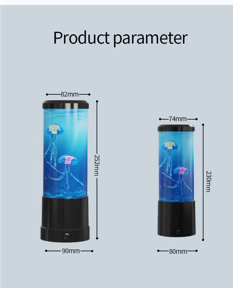 Jellyfish Lamp LED Remote Control Color Changing Aquarium Light With 8 Colors