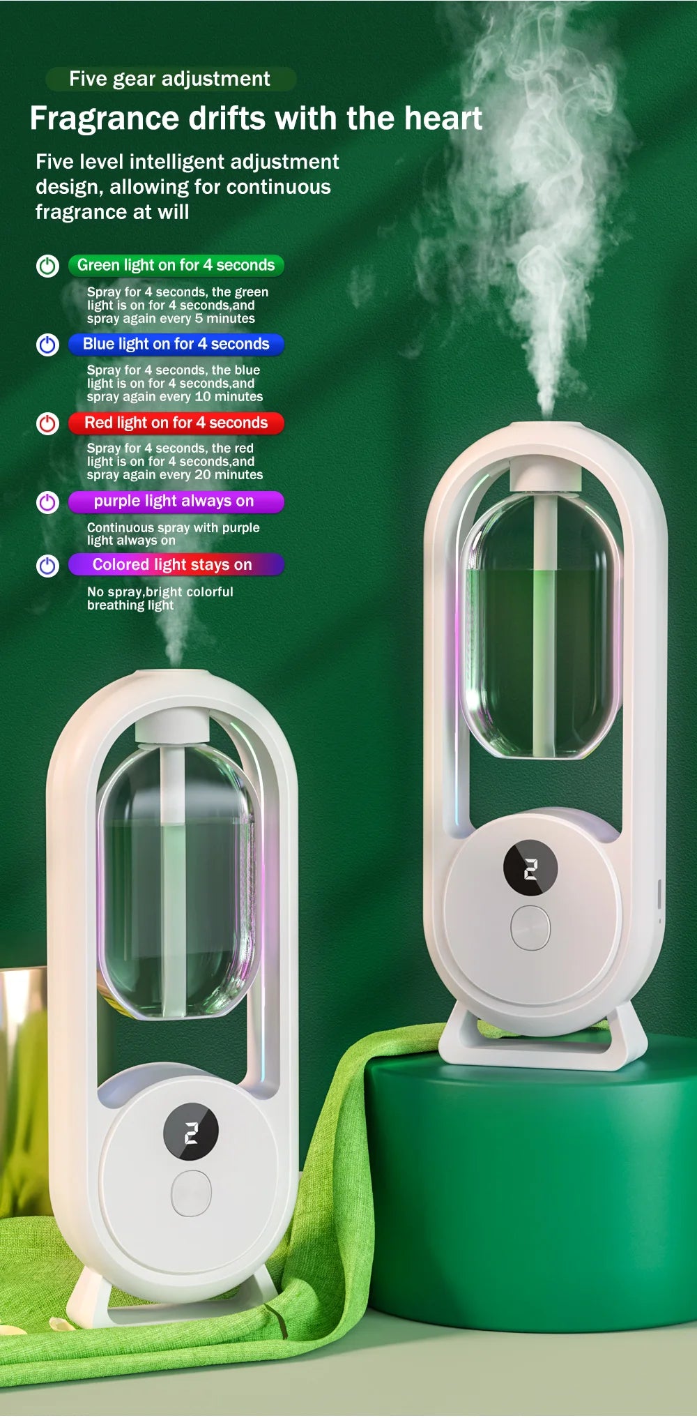 Rechargeable portable aroma diffuser Essential Oil