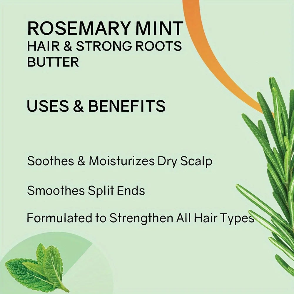 Rosemary Mint Hair & Strong Roots Butter - Natural Hair Growth & Damage Repair Treatment