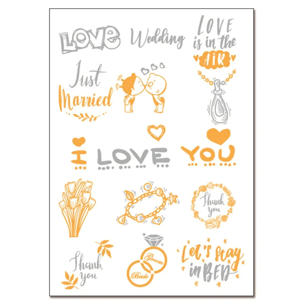 Temporary Tattoos Rose Gold T Stickers