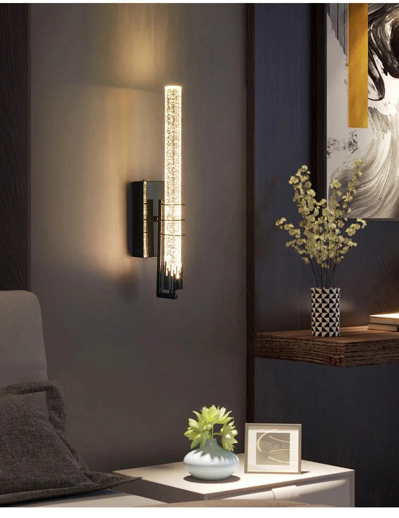 Modern Bubble Crystal Wall Lamps Indoor Lighting For Living Room Bedroom Study Background Wall Sconces Light