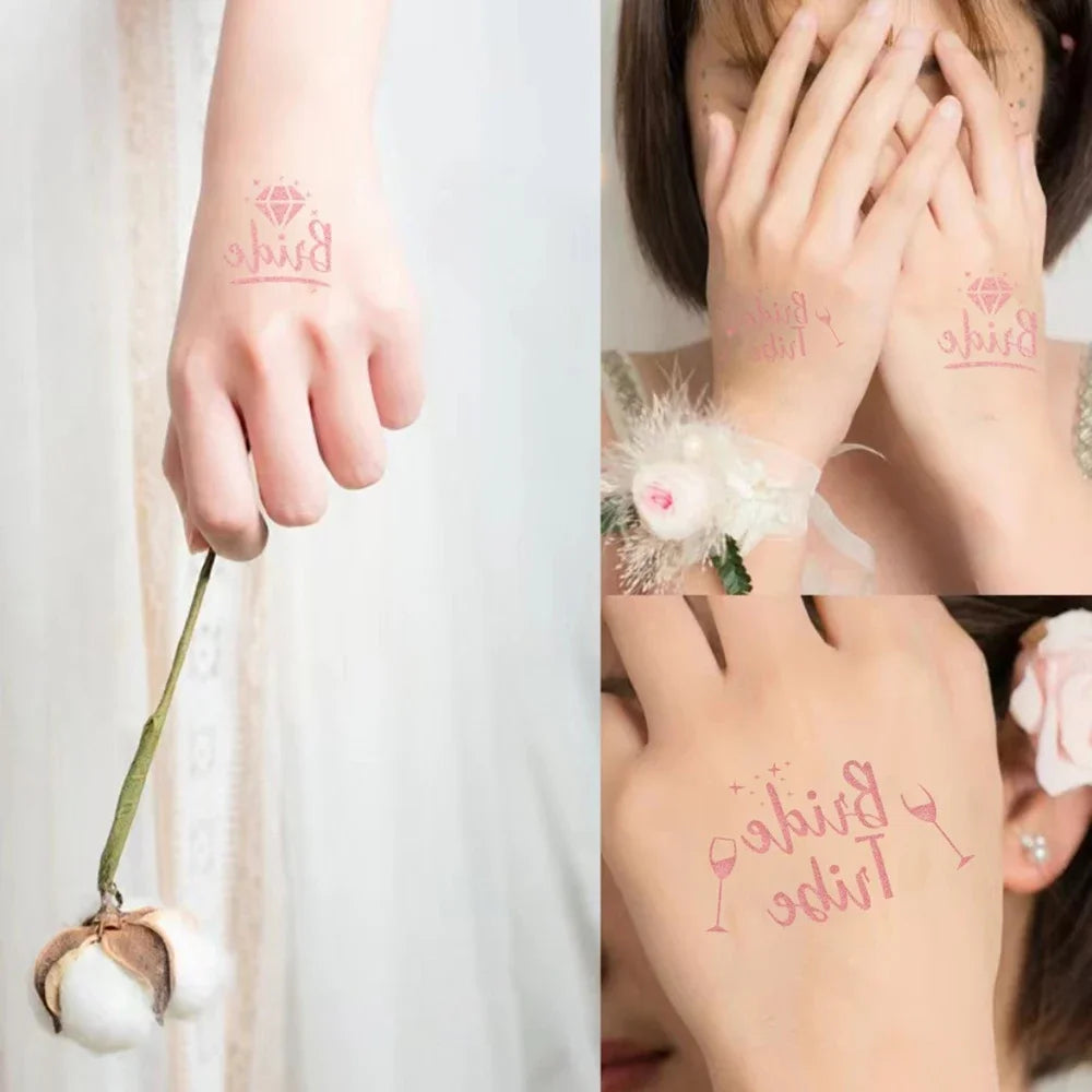 Temporary Tattoos Rose Gold T Stickers