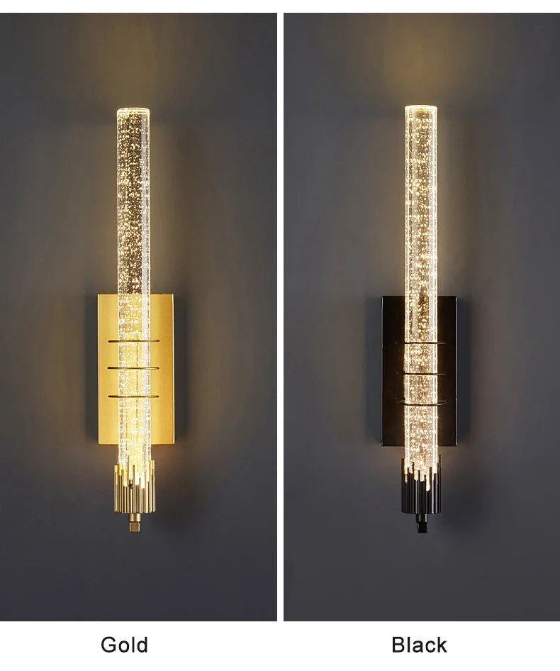 Modern Bubble Crystal Wall Lamps Indoor Lighting For Living Room Bedroom Study Background Wall Sconces Light