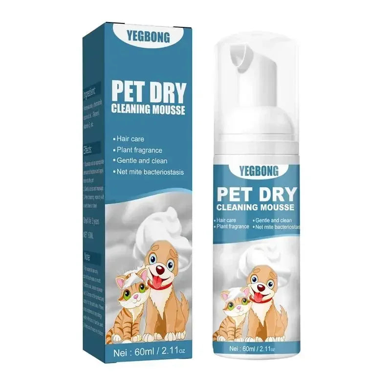Waterless Cat Dog Shampoo No Rinse Dogs Cats Cleaning Mousse Odor Eliminator
