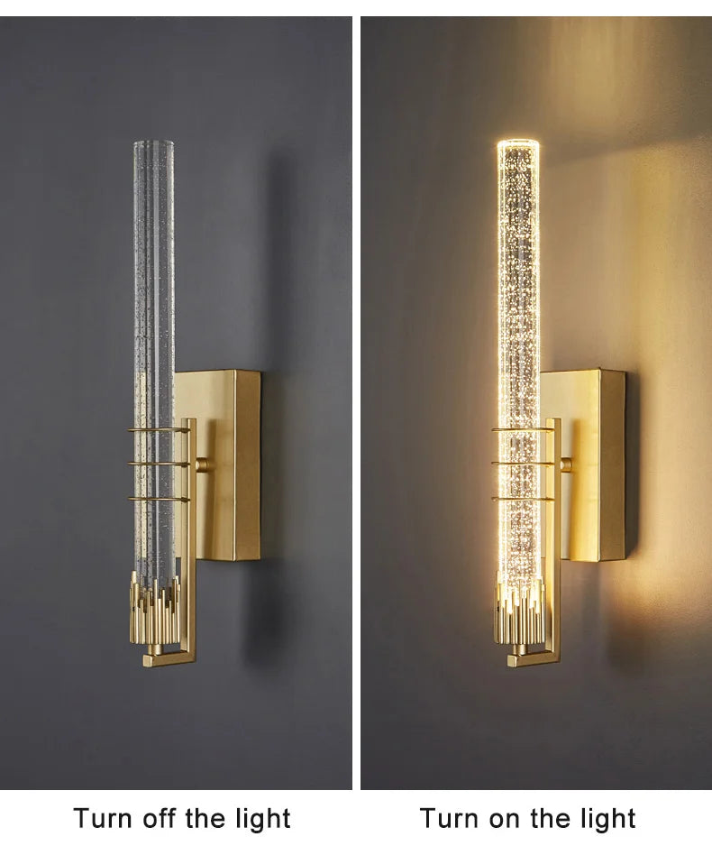 Modern Bubble Crystal Wall Lamps Indoor Lighting For Living Room Bedroom Study Background Wall Sconces Light