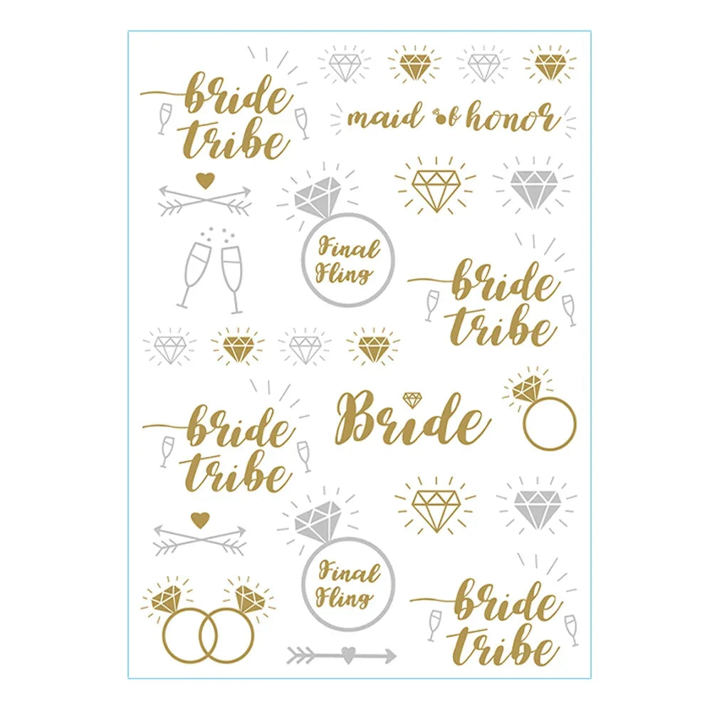 Temporary Tattoos Rose Gold T Stickers