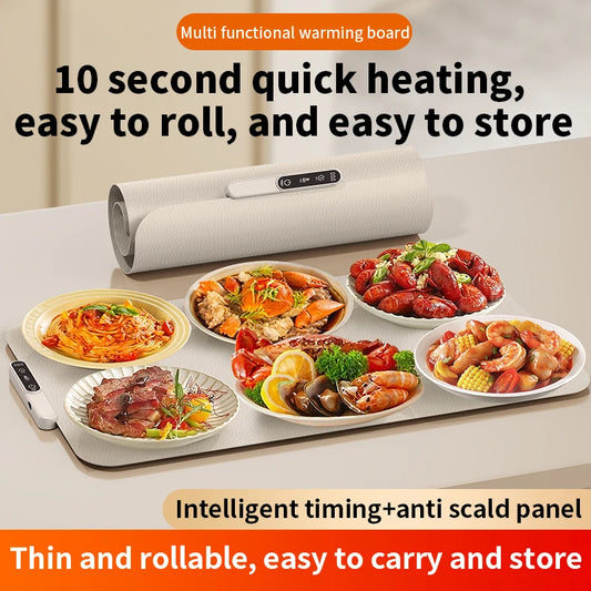 Mat Electric Warming Tray Food Warming Board Plate Foldable Portable Smart Food Fast Heating