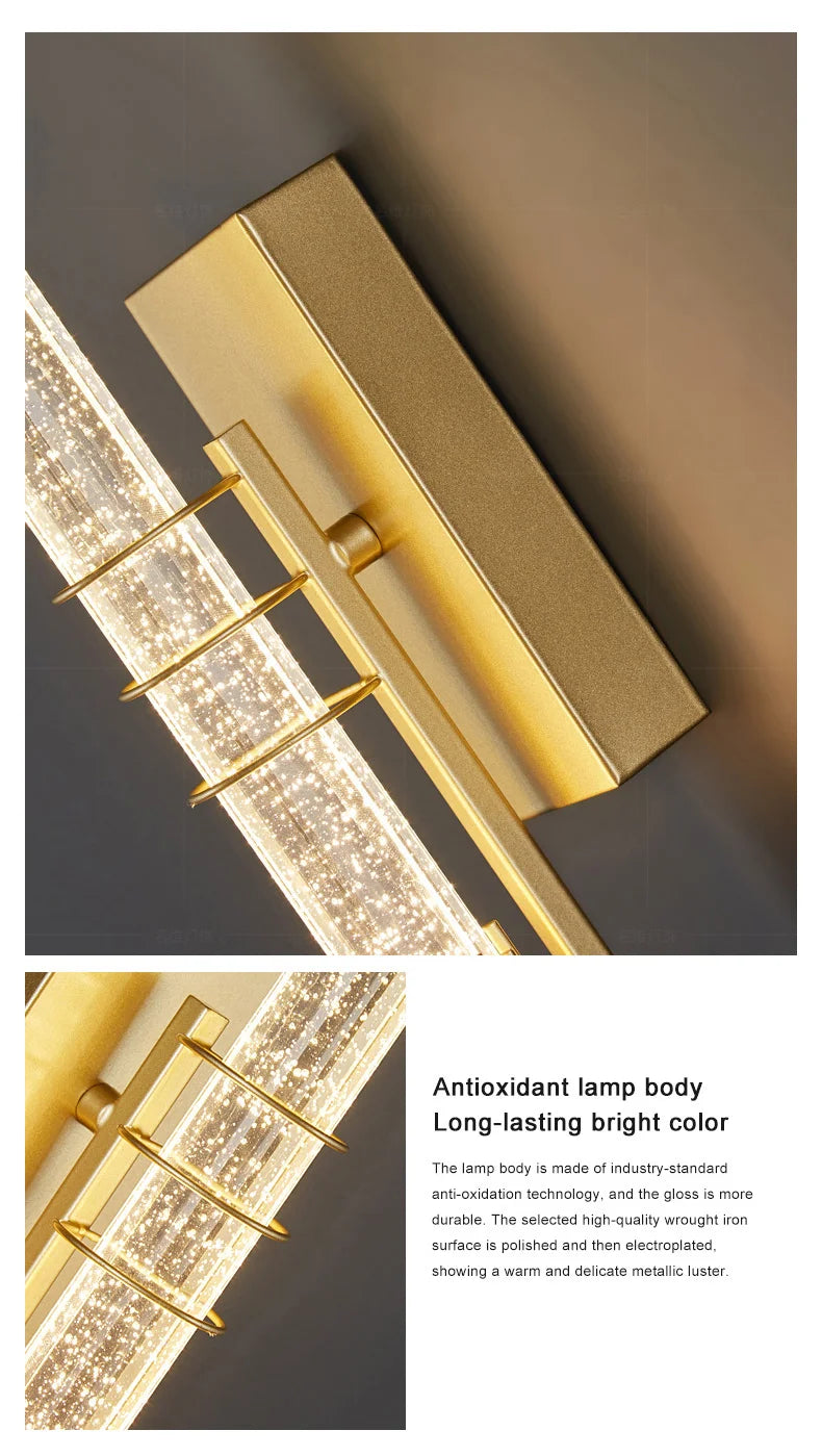 Modern Bubble Crystal Wall Lamps Indoor Lighting For Living Room Bedroom Study Background Wall Sconces Light