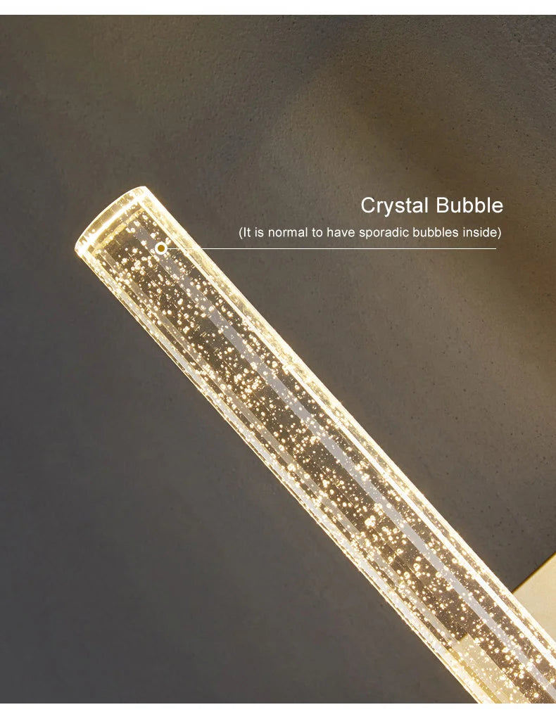 Modern Bubble Crystal Wall Lamps Indoor Lighting For Living Room Bedroom Study Background Wall Sconces Light