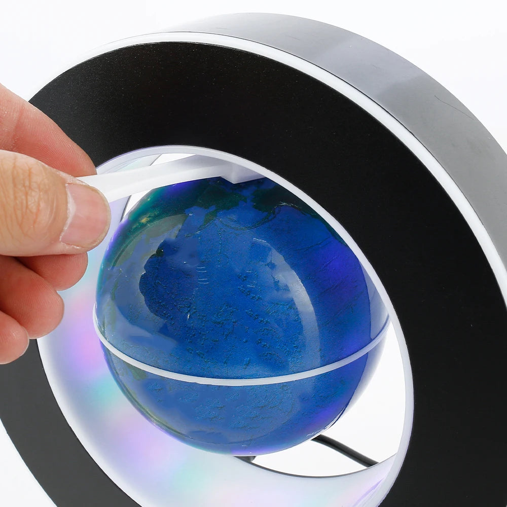 Floating Globe Levitating World Map Rotating Ornament LED Lamp