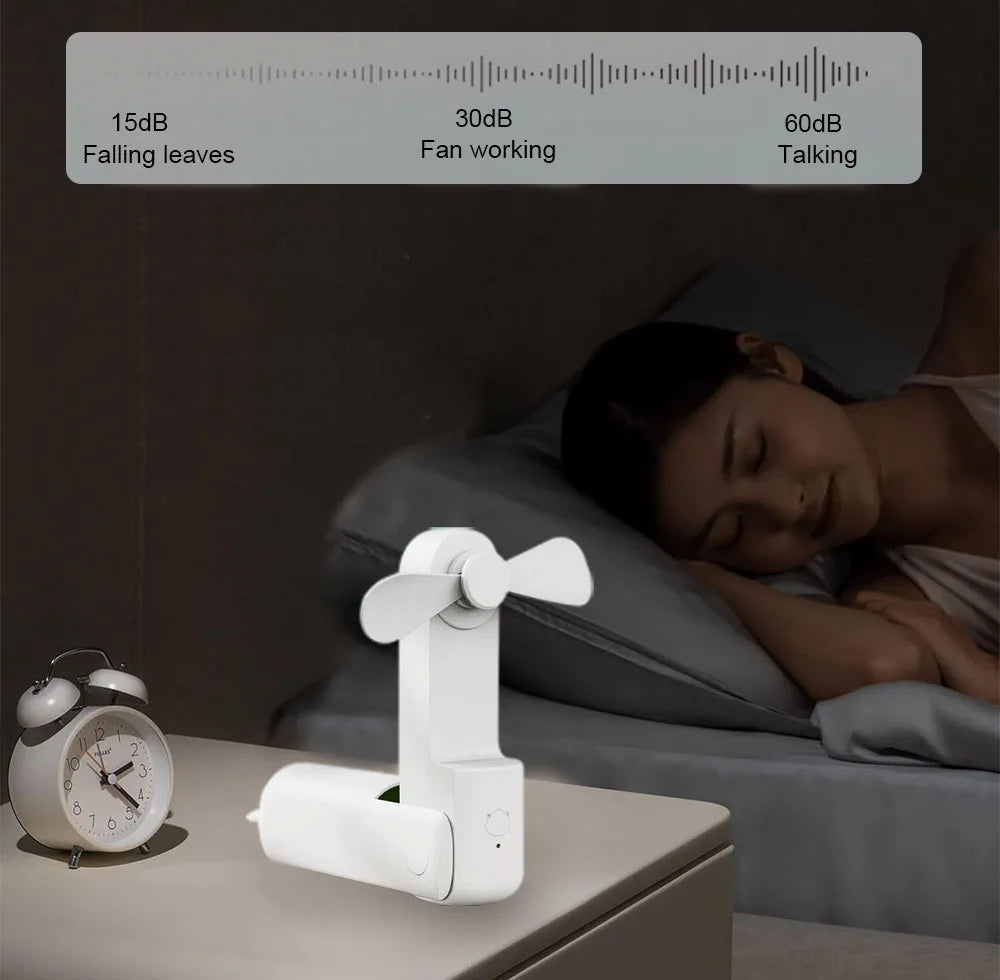 Portable Fan Super Mini Handheld Fan USB Rechargeable Fan Foldable